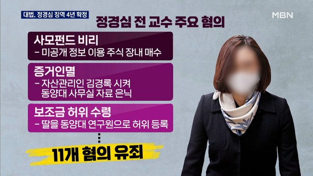 대법원, 정경심 징역 4년 확정…'동양대 PC' 증거 능력 인정