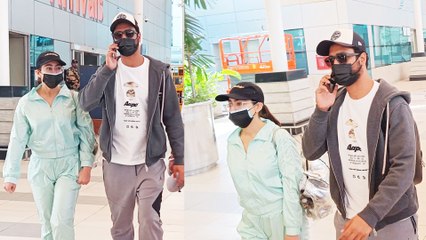Vicky Kaushal And Sara Ali Khan Return To Mumbai After Shooting For Their Rom-Com Film