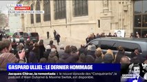 Le cercueil de Gaspard Ulliel quitte l'église Saint-Eustache sous les applaudissements