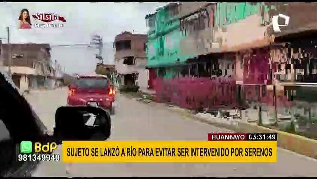 Huancayo: sujeto se lanza a río caudaloso para evitar ser intervenido por serenos