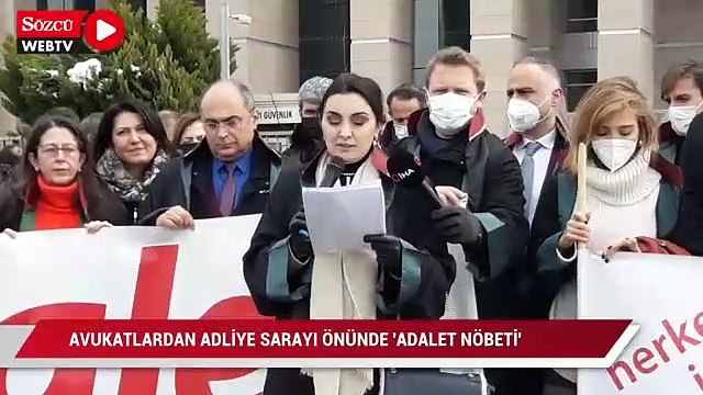 Avukatlardan Adliye Sarayı önünde ‘Adalet Nöbeti’