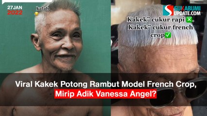Viral Kakek Potong Rambut Model French Crop, Mirip Adik Vanessa Angel?