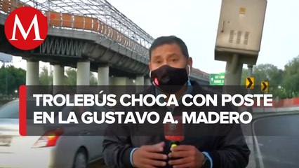 Download Video: Cinco lesionados en choque de trolebús en alcaldía Gustavo A. Madero