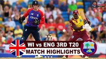 West indies vs England 3rd T20 Highlights 2022 | WI vs Eng