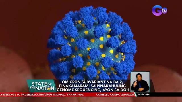 Omicron sub-variant na BA.2, pinakamarami sa pinakahuling genome sequencing, ayon sa DOH | SONA