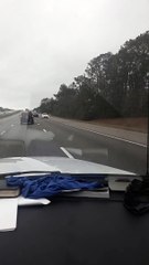 Police Chase Car Driving Wrong Way on Interstate