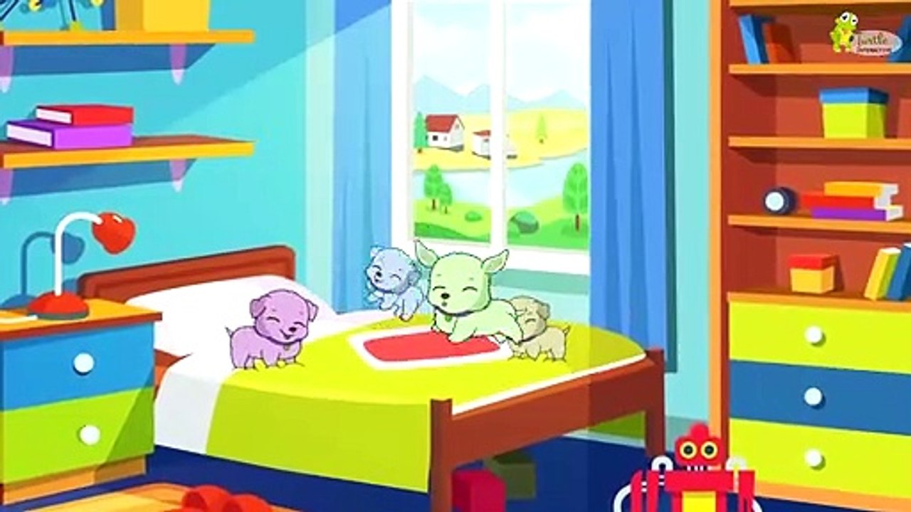 Five Little puppies jumping on the bed - video Dailymotion