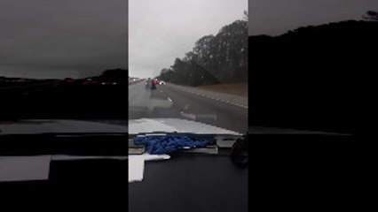 Police Chase Car Driving Wrong Way on Interstate