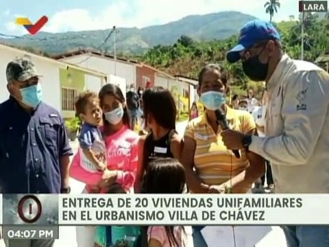 GMVV entrega 20 viviendas unifamiliares en el urbanismo Villa de Chávez del estado Lara