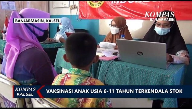 Vaksinasi Anak 6-11 Tahun di SDN Gadang 2 Banjarmasin Terkendala Stok Vaksin