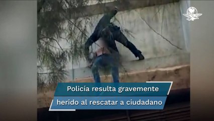 Policía evita suicidio en Pantitlán pero termina hospitalizado