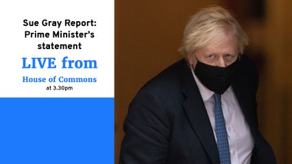 Descargar video: Partygate Live | Boris Johnson will make a statement about Sue Gray report