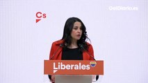 Arrimadas dice que Ciudadanos hace “un servicio a España” al abrirse a apoyar la reforma laboral ante el “cabreo de ERC y Bildu