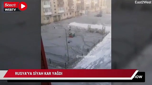 Rusya'ya siyah kar yağdı