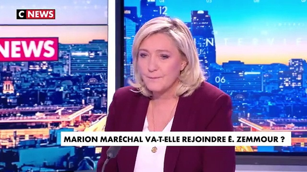 Marine Le Pen très émue ce matin sur CNews en évoquant Marion Maréchal qui ne la soutiendra pas pour la présidentielle: "Je l'ai élevée avec ma soeur" - VIDEO