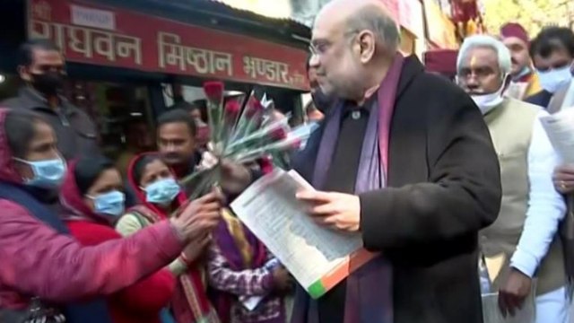 Amit Shah holds door-to-door campaign in Rudraprayag
