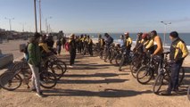 سباق الدراجات الهوائية.. مبادرة رياضية في غزة