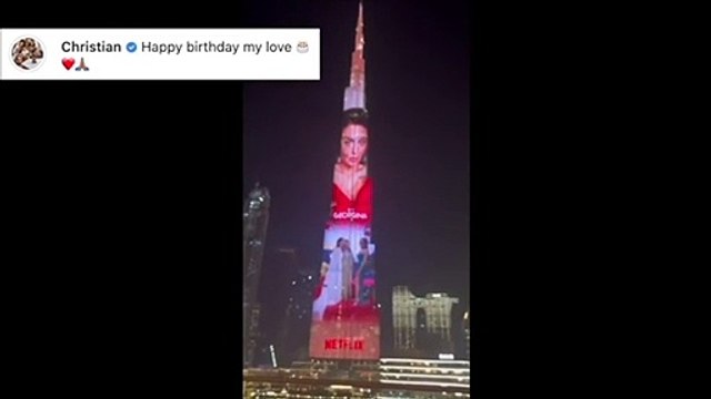 Clip: Ronaldo chơi lớn, thắp sáng tháp Dubai mừng sinh nhật bạn gái