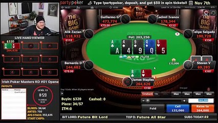 [640x360] $320 AND $530 KNOCKOUT SUNDAY POKER with Jaime Staples - HideoutTV