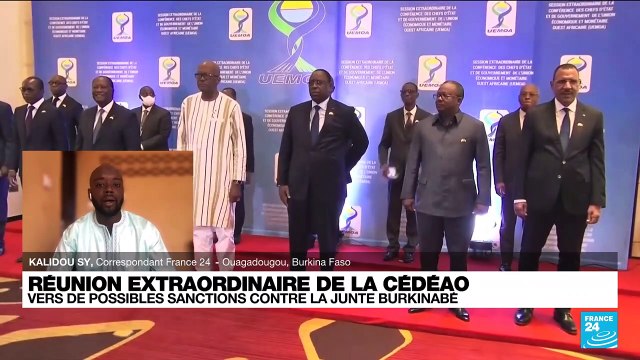 Burkina Faso : réunion extraordinaire de la Cédéao pour d'éventuelles sanctions politiques