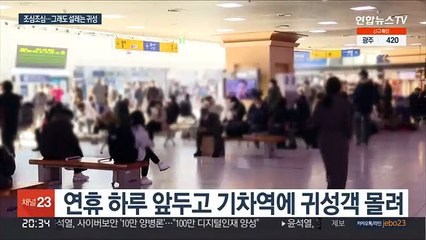 소독하고 검사받고…확진자 급증 속 귀성행렬