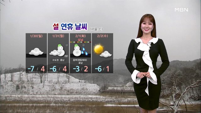 [종합뉴스 날씨]설 연휴동안 매서운 한파…설날 중부, 호남 눈