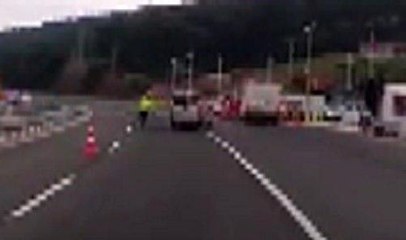 Çevirme yapan polis ölümden döndü: O anlar kamerada