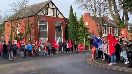 Unite the Union members protest