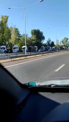 Protesta camioneros