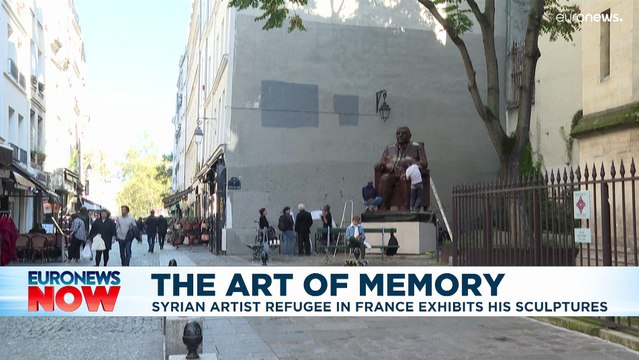 Syrian artist exiled in Paris denounces dictatorship with sculpture
