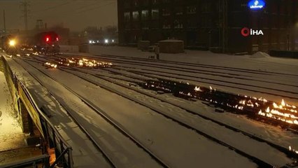 Chicago'da tren rayları ateşe verildi