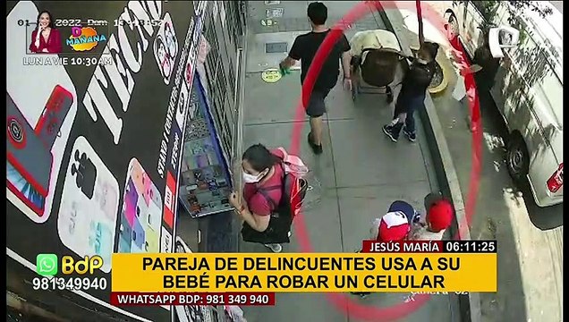 ¡Indignante! Pareja de delincuentes usan a menor para robar a clienta de una tienda en Jesús María