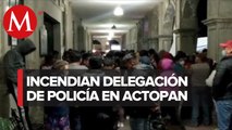 Pobladores de Actopan retienen a sospechosos y bloquean carretera