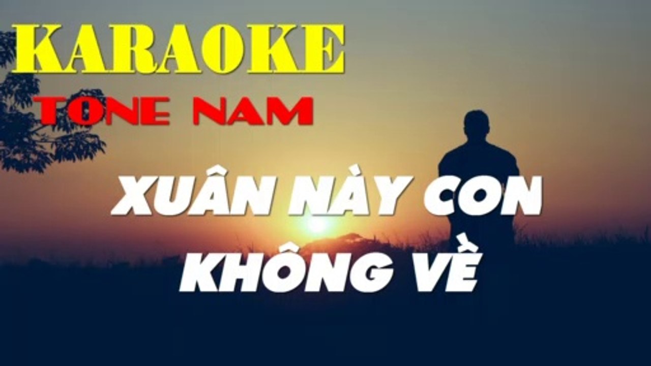 Xuân Này Con Không Về - Karaoke ( Tone Nam - D ) | 3N Music