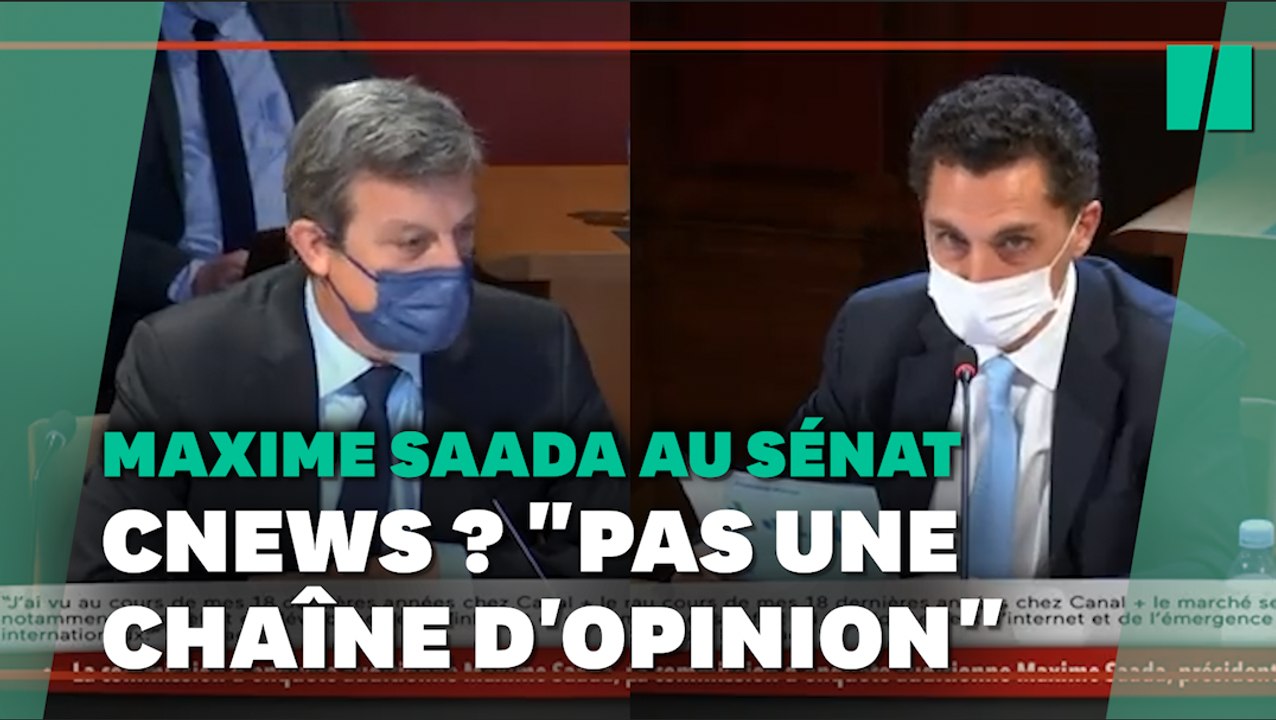 "Cnews n'est pas une chaîne d'opinion", assure le président de Canal+ Maxime Saada au Sénat