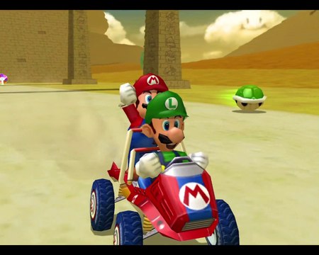 GameCube Gameplay - Mario Kart Double Dash - 50cc Mushroom Cup Grand Prix - Mario and Luigi