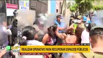 Cercado de Lima: violento enfrentamiento durante operativo para recuperar espacios públicos