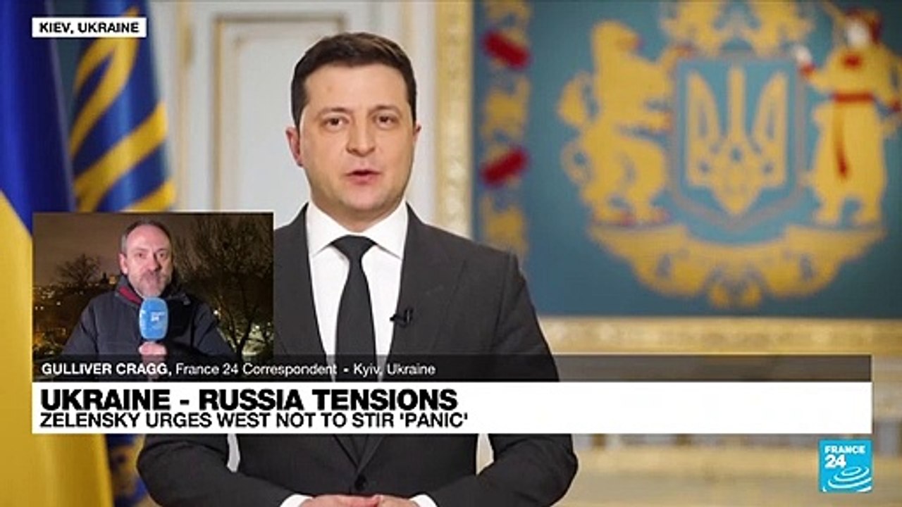 Ukraine leader urges West not to stir 'panic' over Russia tensions