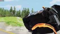 Cars VS BROKEN ROAD - Speed Sports Car Crash - BeamNG Drive