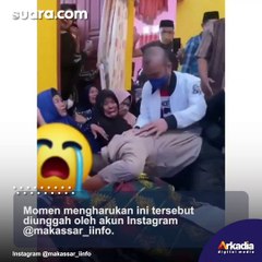 Moment Mengharukan Sang Anak yang Mengenyam Cita-cita jadi Polisi dengan Orang Tuanya