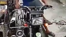 insatall back horn  8tones full set up in motorcycle with side car
