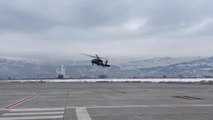 KAHRAMANMARAŞ - Helikopterle trafik denetlendi, kar temizleme çalışmaları incelendi