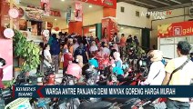 Warga Rela Antre dan Berkerumun Demi Dapatkan Minyak Goreng Harga Murah!