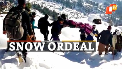 WATCH | Patient Carried On Shoulders Amid Heavy Snow
