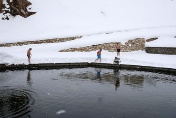 Dondurucu soğukta yüzme etkinliği