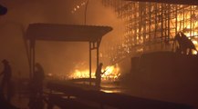 Macchiareddu (CA) - Incendio devasta capannone nella zona industriale (29.01.22)