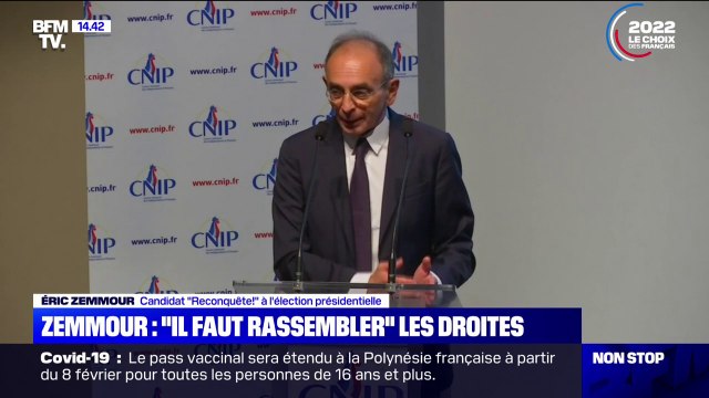 Éric Zemmour: Sans cette union des droites, nous sommes impuissants