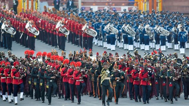Beating Retreat: Drones, military bands mark end of R-Day celebrations