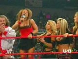 RAW 07/11/05: Mickie, Ashley & Trish In Bischoff Reunion