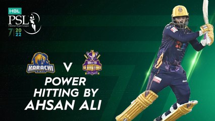 Power Hitting By Ahsan Ali | Karachi Kings vs Quetta Gladiators | Match 4 | HBL PSL 7 | ML2G